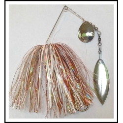 Spinnerbait - Snow White 3/4 oz. .051 Wire Snow White, holo orange, gold luster